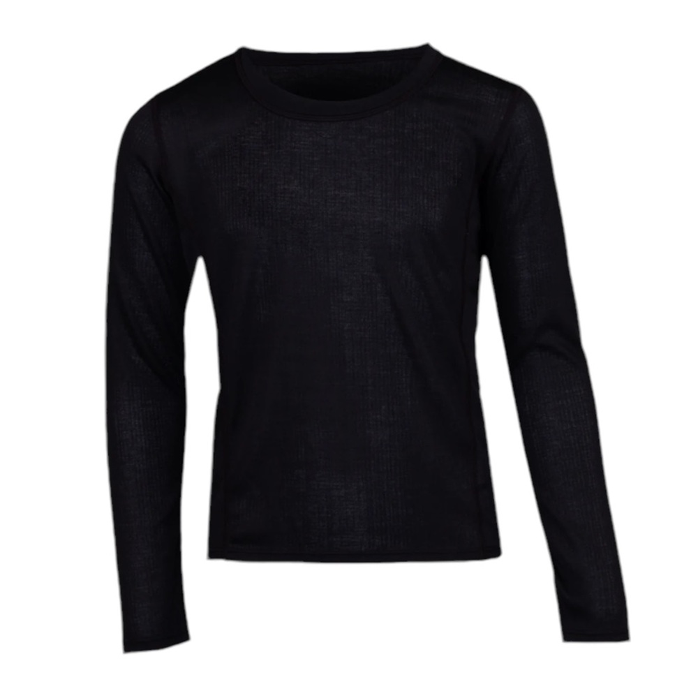 Polarmax Thermal Double Base Layer Top, Youth Size XS/4-6, Black